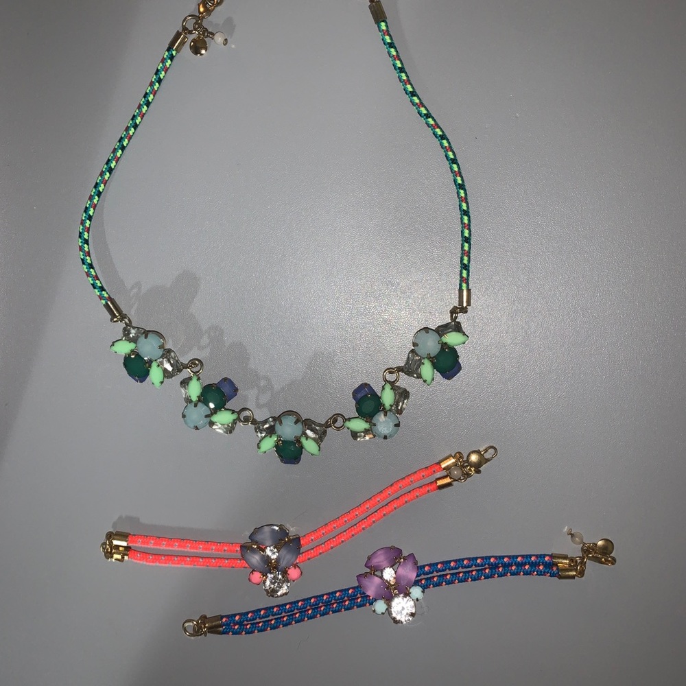 JCrew necklace and bracelets